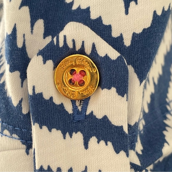 Lilly Pulitzer Rossmore Indigo Zebron Pima Cotton Printed Casual Dress Women XS - Picture 6 of 8